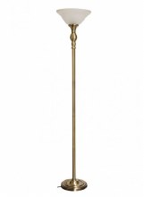 Floor Lamp Uplighter Metal with Glass Shade