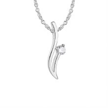 Newbridge Silverware Floral Pendant Clear Stone