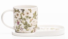 Newgrange Living Floral Rose Mug & Snack Tray