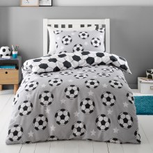 Football Double Duvet Stars Grey