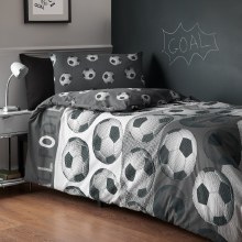 Football Single Duvet Grey