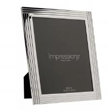 Frame Border Stripe Silver 8x10"