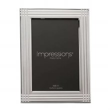 Frame Border Stripe Silver 4*6"