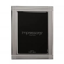 Frame Border Stripe Silver 5*7"
