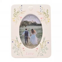 Love Story Frame Ceramic Floral 4*6" Love Story