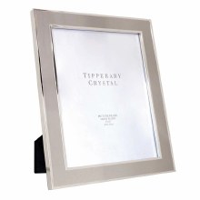 Tipperary Crystal Frame Grey Enamel with Silver Edge 8*10"