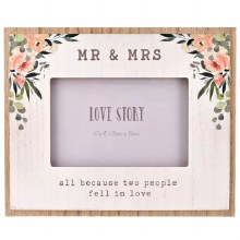 Frame Mr & Mrs 4*6" Flowers