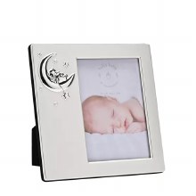 Hello Baby Frame with Moon Icon 3.5" x 5"