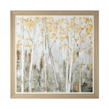 Tara Lane Framed Print Amber Leaves 80cm