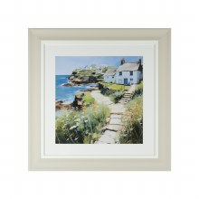 Tara Lane Framed Print Seaside Cott 60cm