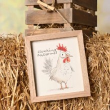 Funny Farm Plaque "Clucking Awesome"