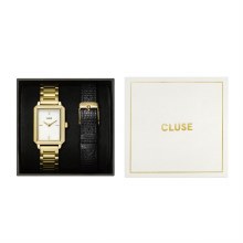 Cluse Watch Gift Box Fluette Gold & Black Strap