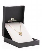 Newgrange Living Gold Heart Interwined Pendant