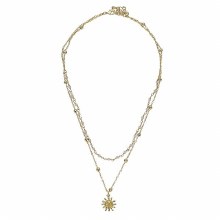 Knight and Day Jewellery  Gold & White Jade Layer Necklace