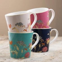 Aynsley Golden Meadow Mugs Set of 4
