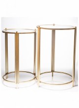 Grange Living Set of Two Gold Tables