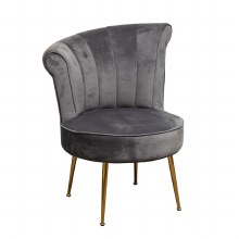 Grange Living Velvet Chair Grey