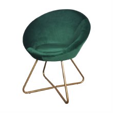 Straits Velvet Chair Green Gold Legs