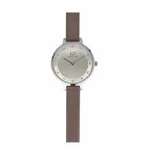 Knight and Day Jewellery  Grey Leather Strap Watch