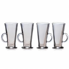 Newgrange Living Grey Lustre Latte Glass Set of 4