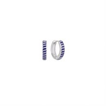 Tipperary Crystal Halo Eclipse Blue Earrings Silver