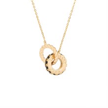 Tipperary Crystal Halo Eclipse Pendant Gold and Black