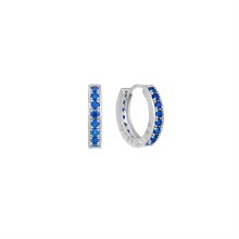 Tipperary Crystal Halo Mini Blue Earrings Silver