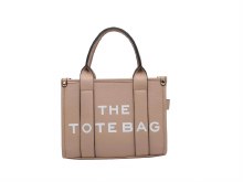 Tote Handbag Large Bag Beige with Writing