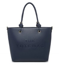 Tote Handbag Large Tote Embossed Dark Blue