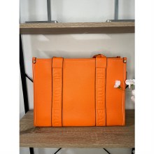 Tote Handbag Embossed Large Orange