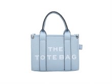 Tote Handbag Medium Bag Blue with White Writing