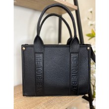 Tote Handbag Embossed Medium Black