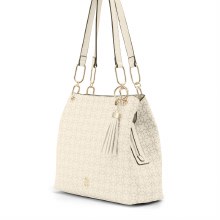Tipperary Crystal Handbag Monogram Tote Bag Ivory