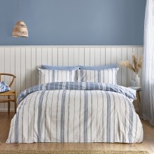 Harbour Stripe Blue Double Duvet