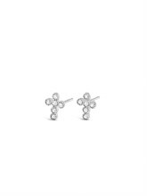 Absolute Jewellery Kids Earrings Silver Cross HCE408