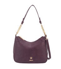 Hampton Handbag Helene Medium Hobo Bag Aubergine