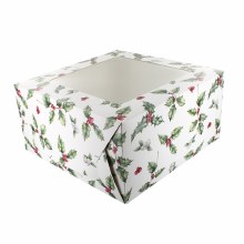 Holly Square Cake Box 10"