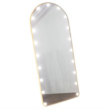 Tara Lane Hollywood Modena LED Bulb Arch Mirror Gold