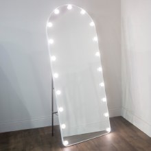 Tara Lane Hollywood Modena LED Bulb Arch Mirror White