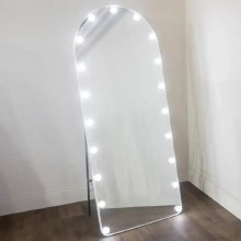 Tara Lane Hollywood Mirror White Bulbs Arch Large