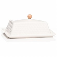 Newgrange Living Honeycomb White Ceramic Butter