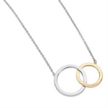 Tipperary Crystal Interlocking Circles Pendant Silver & Gold