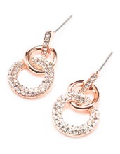 Newgrange Living Interlocking Earrings Rose Gold