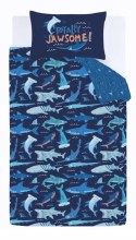 Jawsome Shark Navy Double Duvet