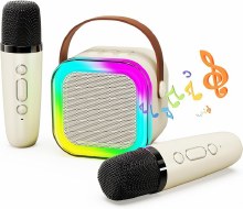 Karaoke Machine with Lights & 2 Microphones