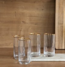 Killarney Crystal Kenmare Hi Ball Glass Set of 4