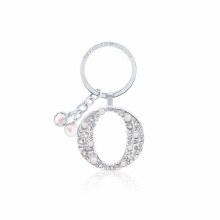 Tipperary Crystal Keyring Letter "O" Pearl & Diamond