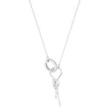 Tipperary Crystal Knot Pendant Circle & Knot Silver