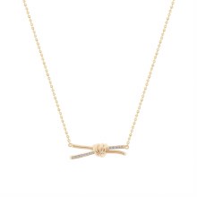 Tipperary Crystal Knot Pendant CZ Gold