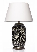 Grange Living Lamp Ceramic Black Bird